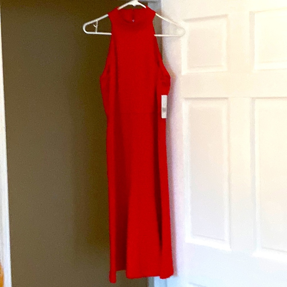 Gorgeous red dress.